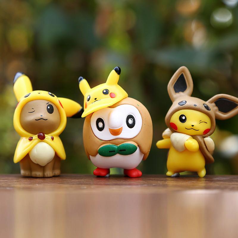 Mini Pokmon Collectible Figures Desktop Car Decoration Ornaments Children For