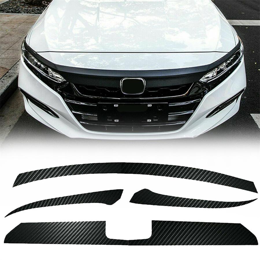 Carbon Fiber Style Front Bumper Grille Sticker For Honda Accord 2018-20