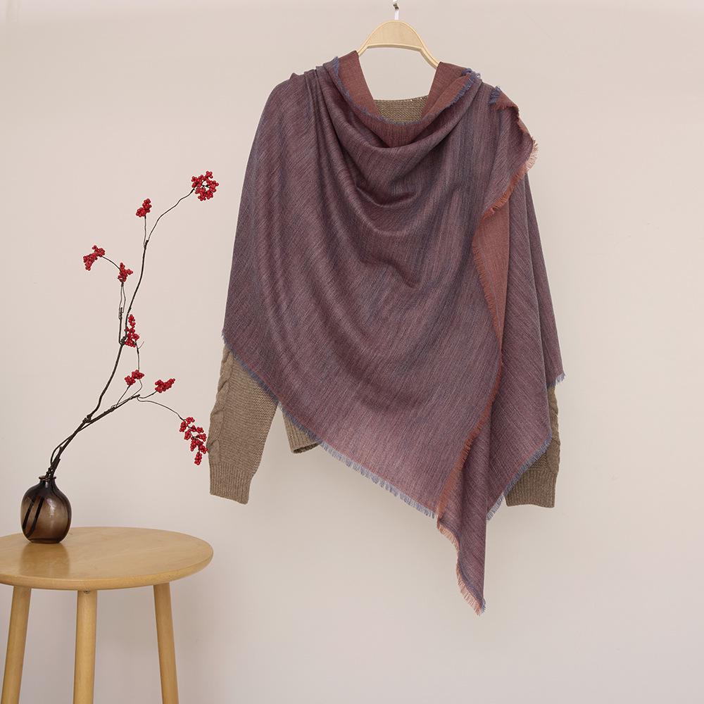 2025 Women's Water-Soluble Wool Satin Double-Sided Winter Scarf & Snood