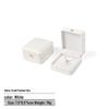 Elegant White Crown Buckle Jewelry Box for Exquisite Ornament Storage and Wedding Ring Display