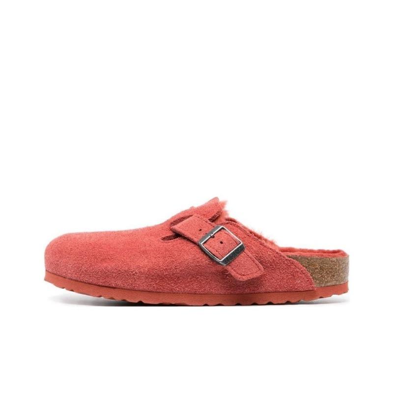 Birkenstock Comfort Versatile Trendy Closed Toe Slippers 1.5cm Red Women s 1025669 36