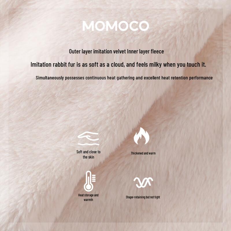 MOMOCO Girls' Winter Plush Lined Hooded Jacket