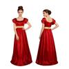 Bridgeton Regency Dress Silk Satin Bubble Sleeve Long Dress Halloween Victorian Cosplay Dress
