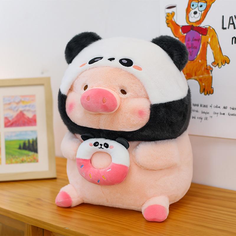 Donut Lulu Pig Plush Toy Panda Transformation Piglet Doll Children's Sleeping Pillow Gift