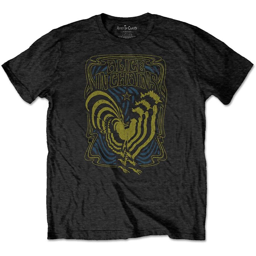 Alice In Chains - Psychedelic Rooster - Black T-shirt M