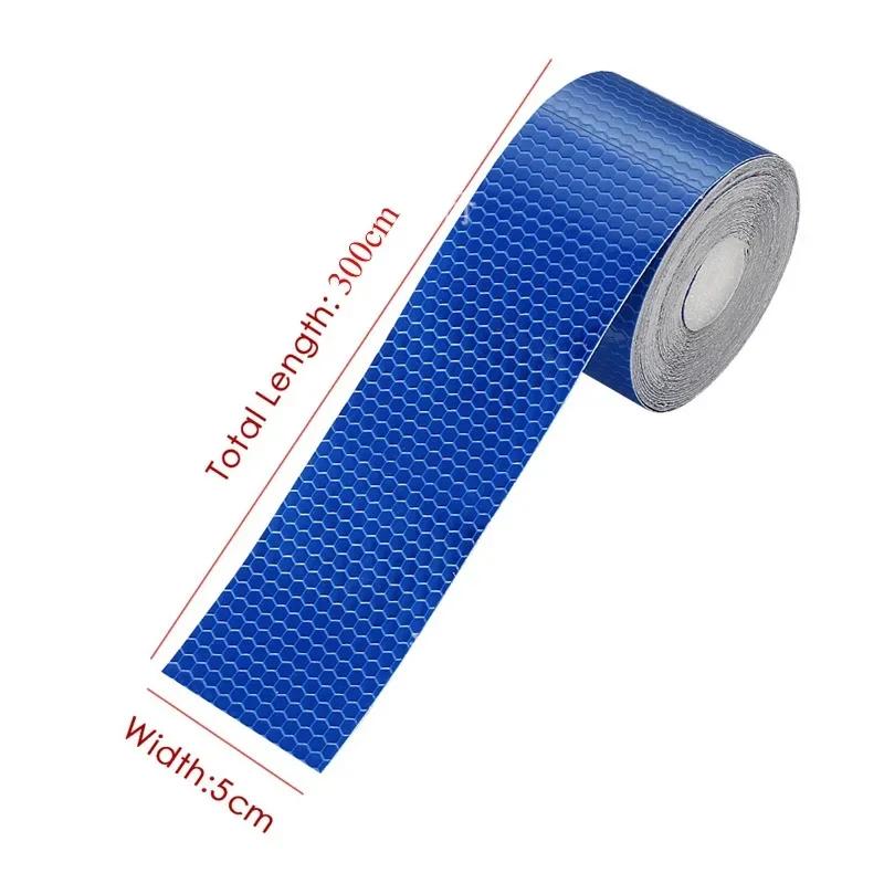 5cmx3m Reflective Tape for Cars Trucks Motorcycles - Warning Light Reflector Safety Mark Strip Sticker Auto Protective