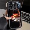 Phone Case for iPhone 17 Air 16E 15 16 Pro Max Cigar Whiskey Ice Drink Cover 14 Plus 13 12 Mini Soft Shell Silicone Fundas