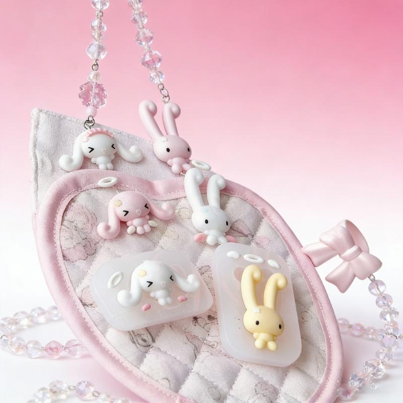 Silicone Craft Mold Rabbit Shape For Creating Handmade Accessories Phone Charm And Resin Art Projects