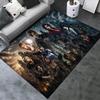 Evil Zombie Game Carpet Rug for Living Room Bedroom Home Sofa Decoration,Kids Play Non-slip Floor Mat