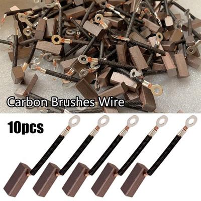 10pcs High Quality 6x8x18mm J460 Electric Motor Brush Replacement Carbon Brushes Wire Leads Generator