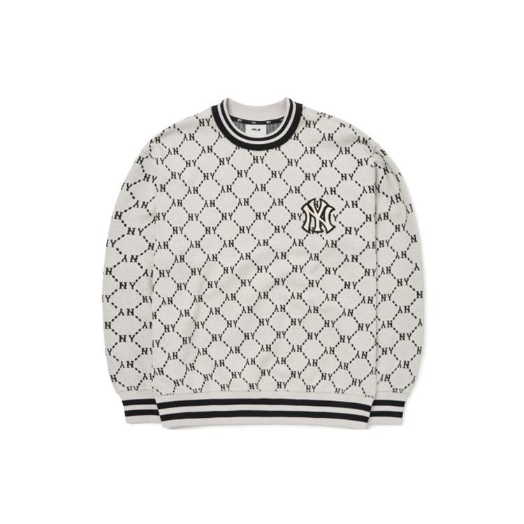 New MLB Mlb Old Flower Sweatshirt Unisex White 3AMTM0724-50CRS