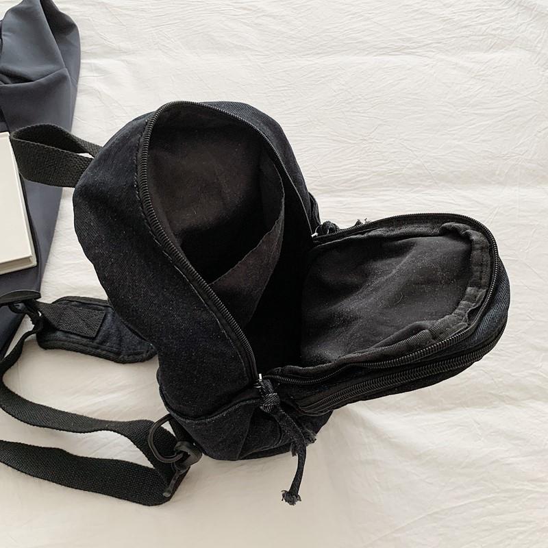 Denim Chest Bag Women's Shoulder Bag General Bag Lightweight Student Crossbody Bag