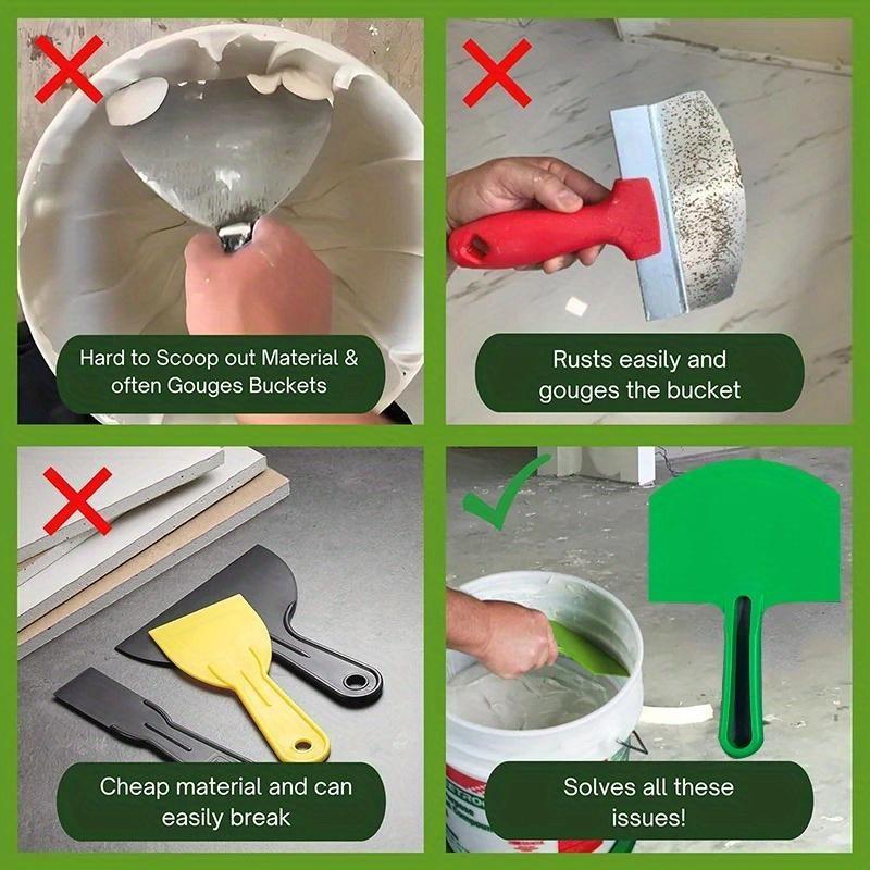 1 pc Pelle à godet courbée Couteau à mastic Grattoir Spackle Peinture Cloison sèche Finition Plâtre Grattage Décalcomanies Patch Spackle Outil de construction