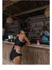 2023 High Waist Tummy Control Cutout Bikini: Push-up, Solid Color, Vacation-Ready Swimsuit for Women