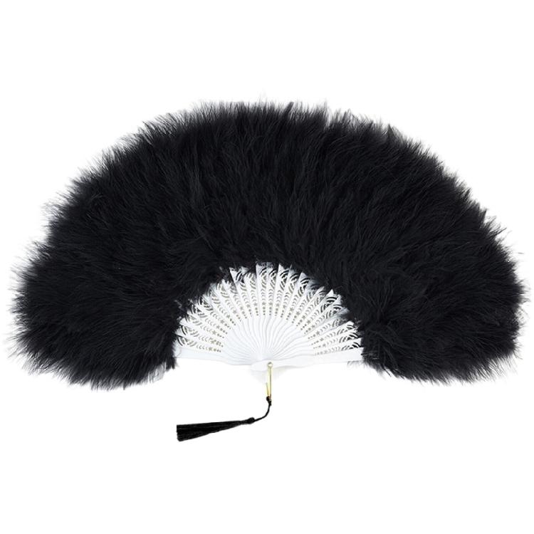 Decorative Feathered Fan Folding Flapper Hand Fan for Flapper Costumes Dance Wedding Decors HolidayParty Accessories