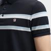 Fila Summer Striped Fashion Versatile Casual Short Sleeve Polo Men Polo Legendary-Blue F11M431104FNV