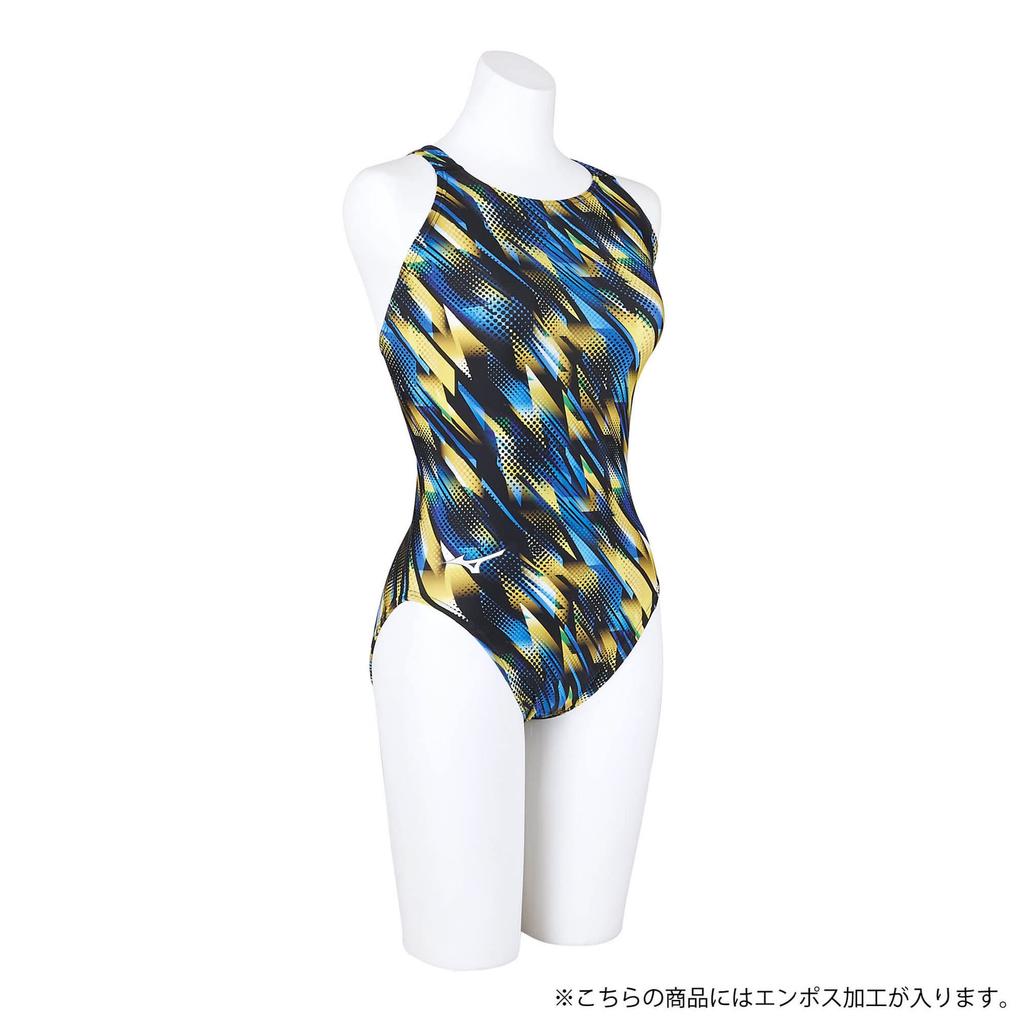 Mizuno Stream Ace Swimsuit for Competitive Racing N2MAA244 Black X S Women's Low-Top [FINA Approved] 92 Blue, Size