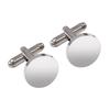Stainless Steel Mirror Polished Men's Business Cufflinks