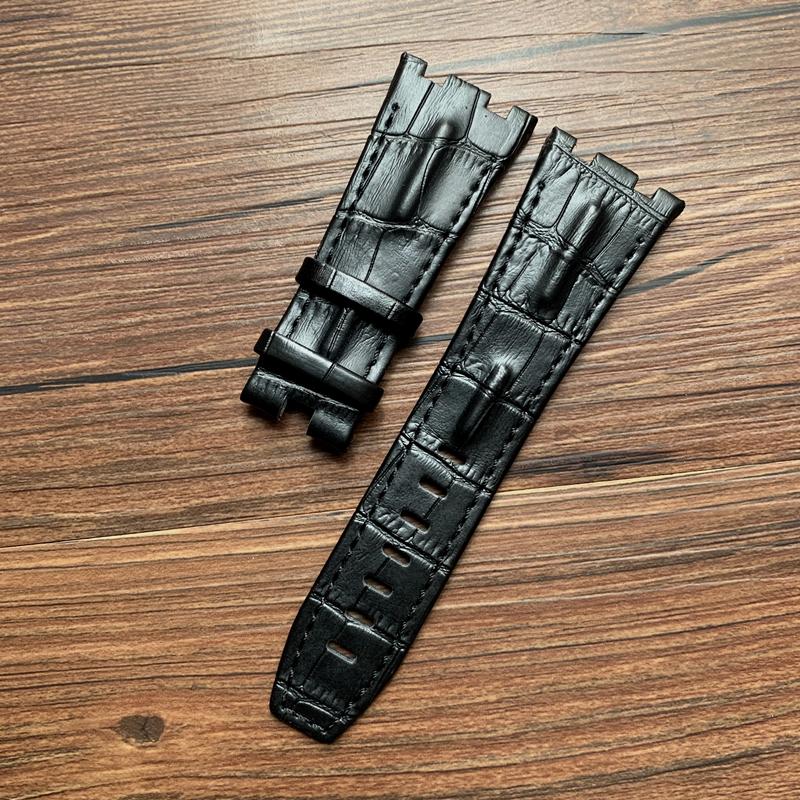 Genuine Leather Watch Strap For AP 15703 Royal Oak Offshore Series 28mm*22mm Black Brown Blue Red Watchbands Accessories Men