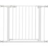 Door Gate, Tool-Free Installation, Adjustable Width 76-97 Cm, One-Handed Opening, Metal, White, 76 Cm High