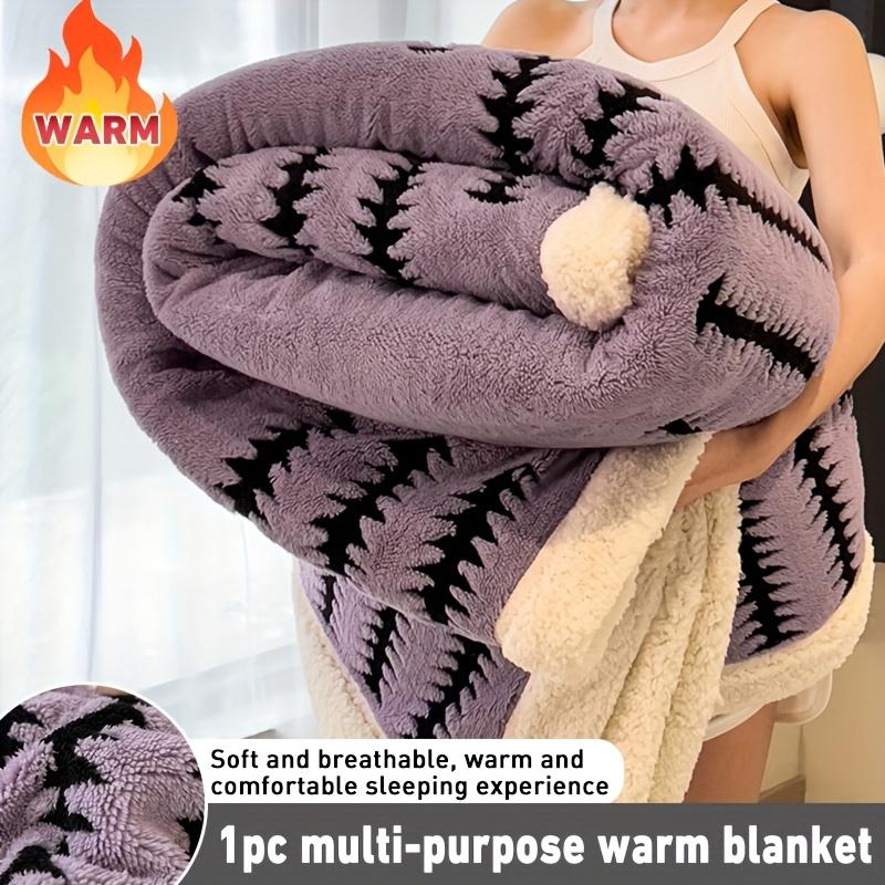 Thicken Plush Keep Warm Blanket Autumn and Winter Soft Comfortable Home Office Sofa Nap Blanket Coral Fleece Shawl Quilt Bedding