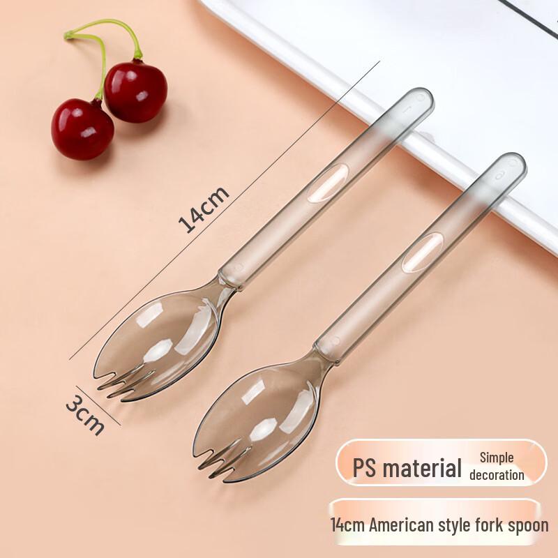 

OLOEY Disposable Plastic Dessert Sporks - 100 Pack