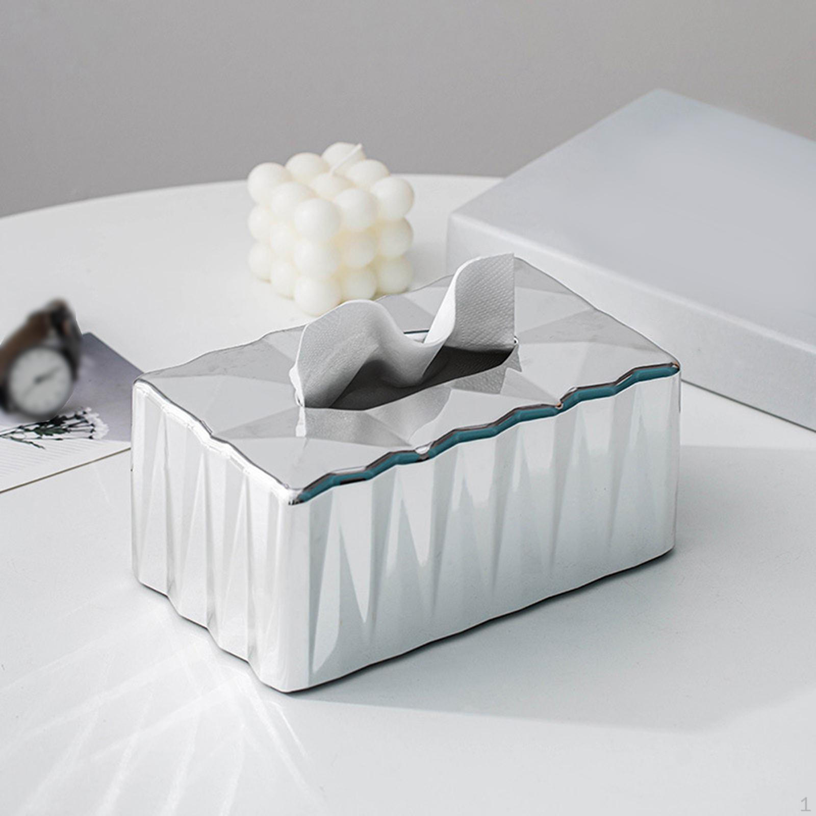 

Современная коробка для салфеток, прямоугольный чехол для держателя бумаги для салфеток серебряный