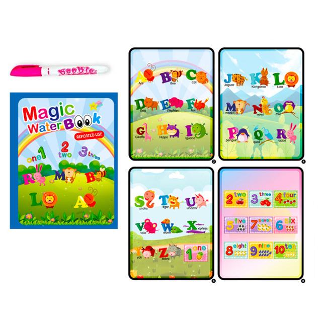 Kids Montessori Toys Reusable Coloring Book Magic Water Drawing Book Painting Drawing Toys Sensory Early Education Toys for Kids
