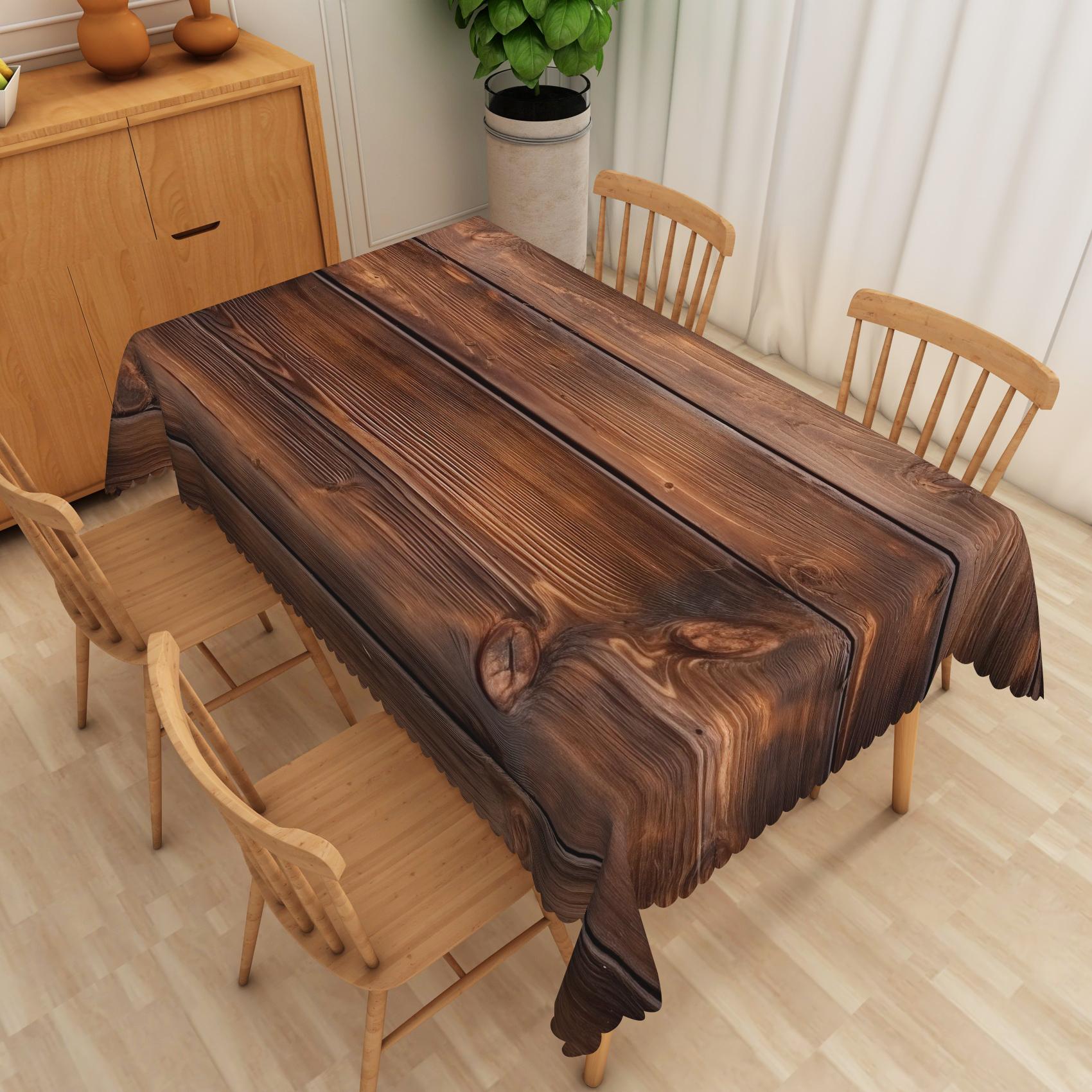 Vintage Houtnerf Rechthoekig Tafelkleed Rustieke Boerderijtextuur Houten Stijl Huisfeest Decor Tafelkleden Keukentafel Decor 100x140cm