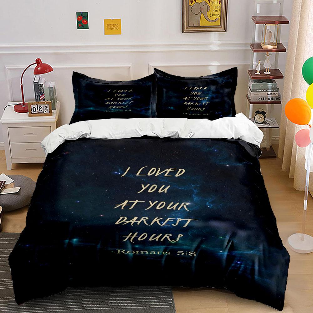 

Dark sky with text. Bedding sets Duvet cover sets Duvet covers Pillowcases(1 * Duvet Cover 2 * Pillowcases, without duvet insert) 135x200cm