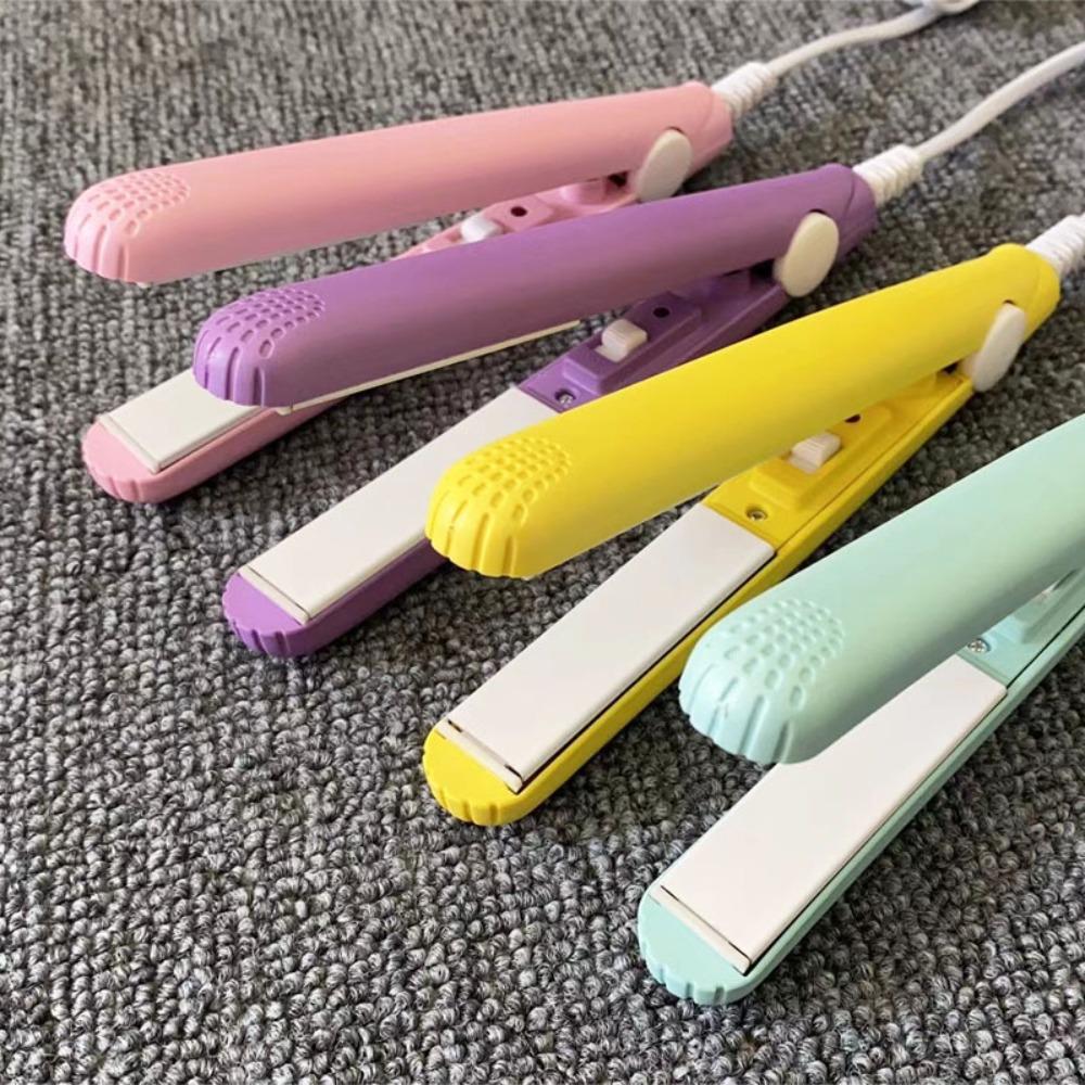 Ceramic Hair Straightener Mini Curling Iron Professional Electric Splint  Women