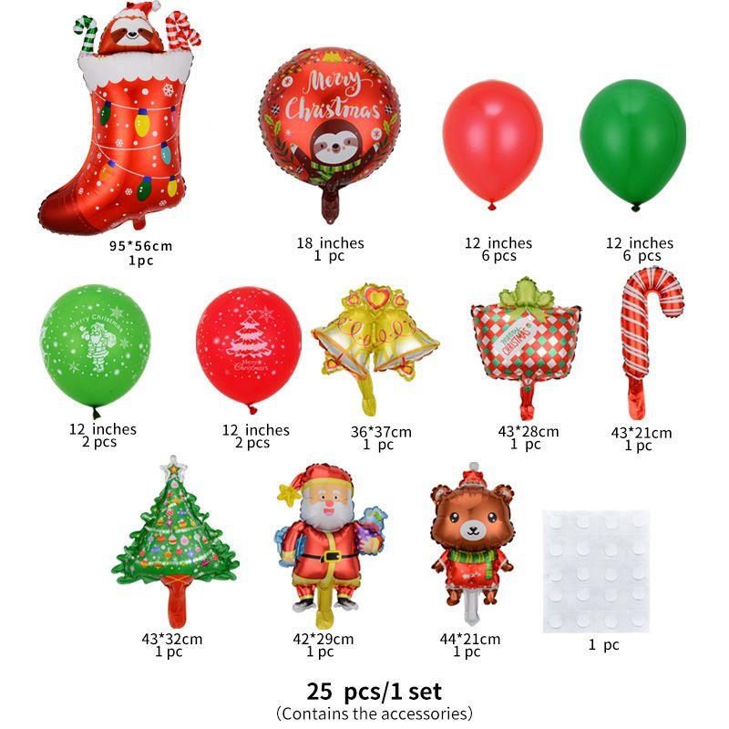 Foil Elf Christmas Balloon Santa Claus Carnival Holiday Party Decor Supplies