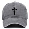 Black Personalized Pattern Printed Baseball Hat Outdoor Activity Washed Duck Tongue Hat Suitable for Sunscreen and Sunshade