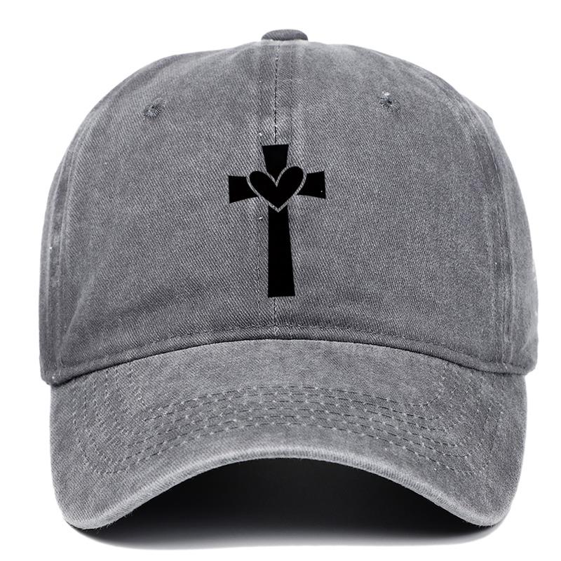 Black Personalized Pattern Printed Baseball Hat Outdoor Activity Washed Duck Tongue Hat Suitable for Sunscreen and Sunshade