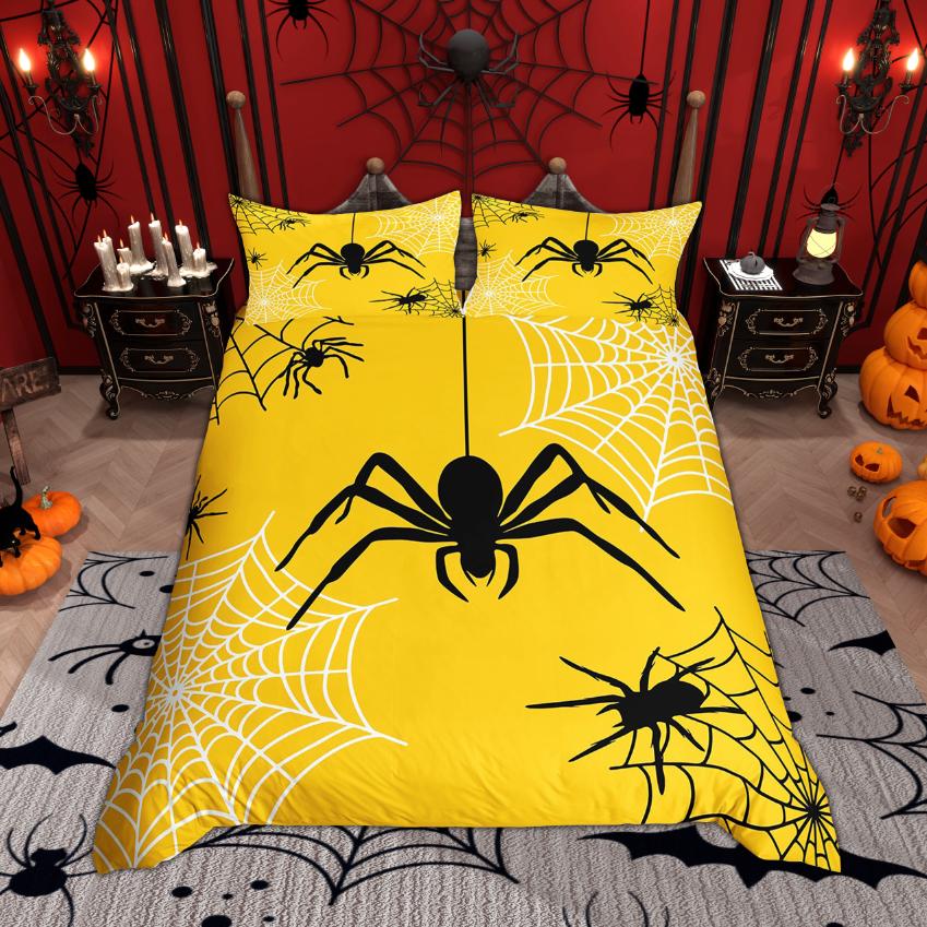 

Homewish Happy Halloween Duvet Cover Set For Kids, Bat Spooky Animal Bedding Set, Sugar Skull Quilt Cover Set DE XS 100x135cm 2pcs&set