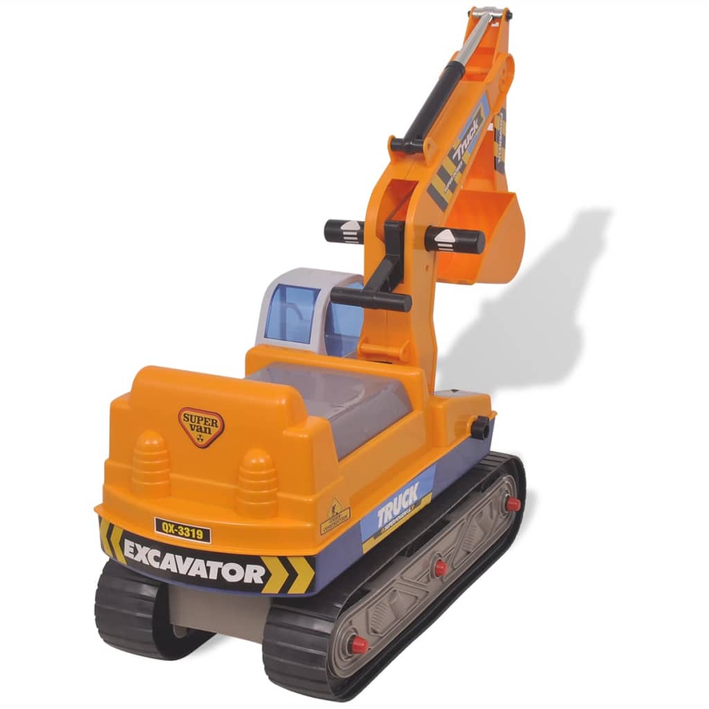 Ride on Excavator Plastic Yellow