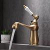 European Gold Basin Faucet Chrome Hot and Cold Mixers Antique Wash Basin Faucet Taps Ceramic handle Basin Faucets