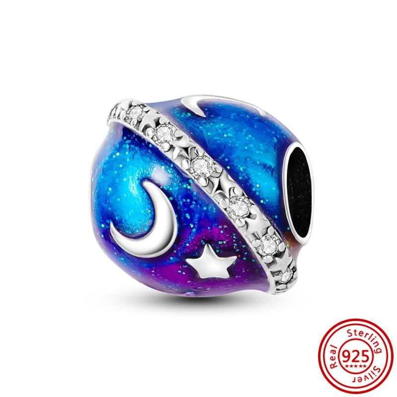 New Fit Original S925 Sterling Silver Charm Dangle Motorcycle Rainbow Evil Eye Dumbbell Bracelets Women DIY Jewelry Gift