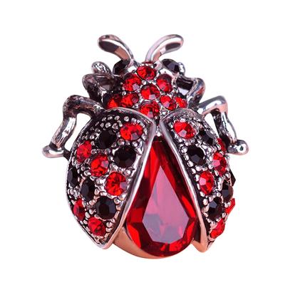 Hoge kwaliteit mode handgemaakte olie insect broche mode dier broche strass vrouwelijke sieraden lieveheersbeestje broche