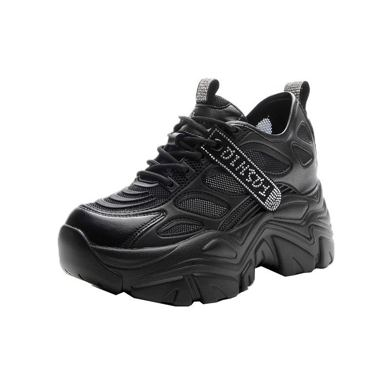 

8СМ увеличение внутренней высоты кроссовки для папы женские 2025 новые весенне-летние сетчатые туфли женские дышащие сетчатые повседневные туфли маленького размера для женщин 39