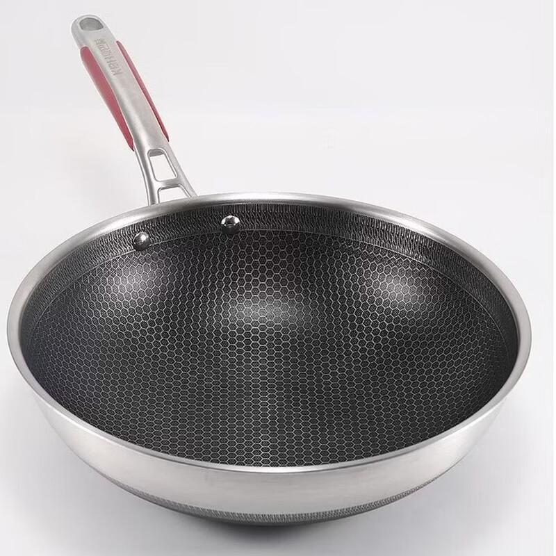 KOBACH Honeycomb 316L Non-stick Stainless Steel Wok