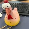 Funny Big-Eyed Long-Legged Chicken Decorative Ornament Rooster Figurine Resin Animal Statue Garden Yard Decoration Home Decor