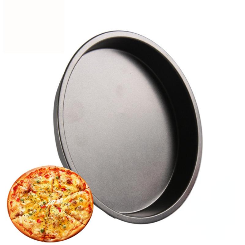 1pcs Round Pizza Plate Multi-function Baking Tools Non-stick Mold Pan Carbon Steel Cake Baking Dish 6 8 9 10 Inch Kitchenware