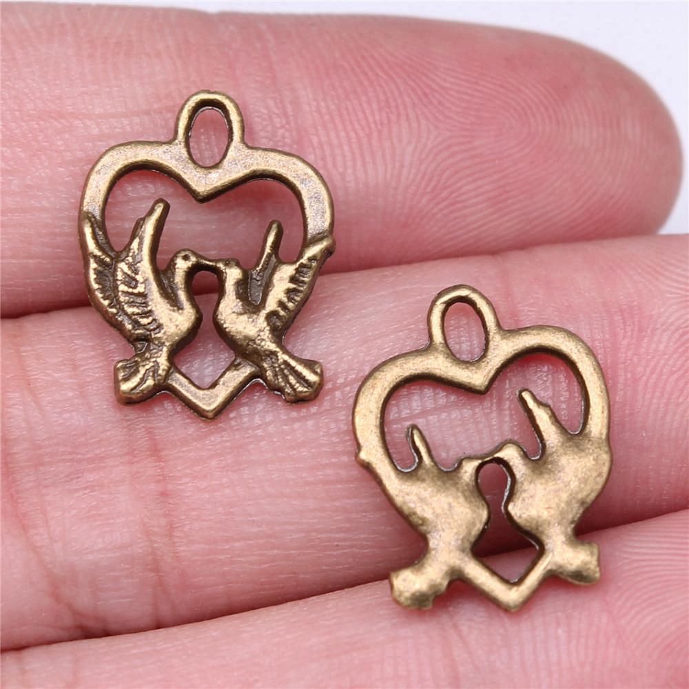 Peach Heart Love Charms Pendant Men's Jewelry Elegant Art Supplies