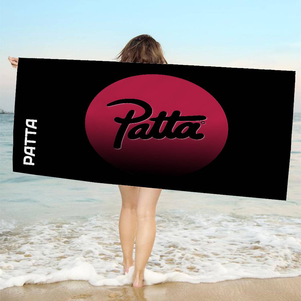 

Fashion P-pattas Beach Towel Colorful Bath Towels for Girl Microfiber Quick Dry Sand Free Beach Yoga Spa Gym Pool W30*H60(CM)