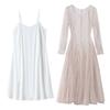 Plus Size Damen Sommermode Neues Mesh-Kittelkleid Unterrock-Set
