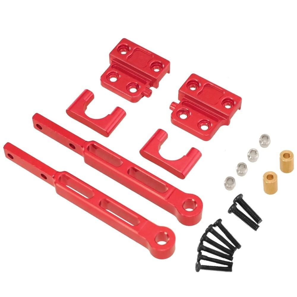6pcs Durable Leaf Spring Modified Rod Black Red Silver Fixing Plate Kit  RC Accessories