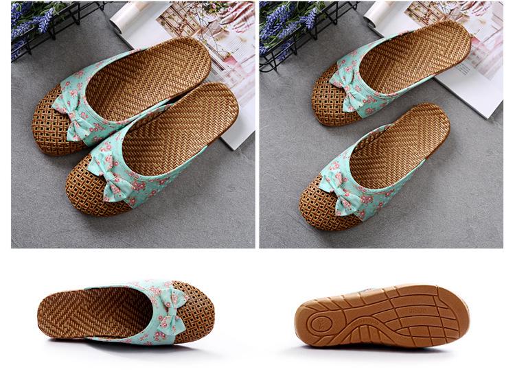 Unisex Summer Indoor Non-Slip Linen Slippers