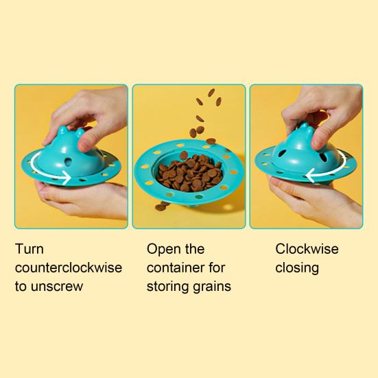 Pet Treat Dispenser Interactive Slow Feeder Disc Toy Dog Training Feeder Puzzle Toy for Dogs Puppies Cats Mental Stimulation