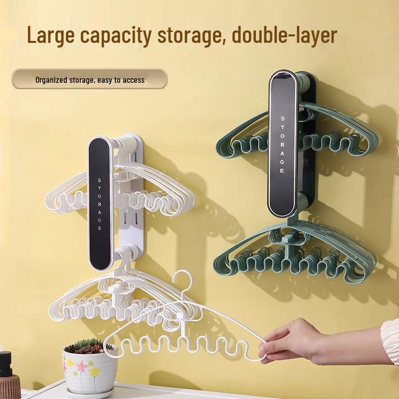 Retractable Wall-Mounted Balcony Clothes Organizer - No-Punch Hanging Storage Rack